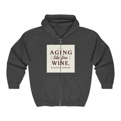 Aging Like Fine Wine Hoodie - Unisex Hooded Sweatshirt for Seniors