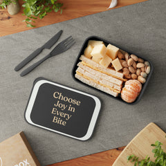 Joyful Bento Box for Meal Prep, Eco-Friendly Lunch Container, Organized Food Storage, Gift for Food Lovers