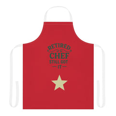 Retired Chef Apron - AOP with 5-Color Straps, Gift for Cooking Enthusiasts, Fun Kitchen Accessory, Perfect for Retirement Parties
