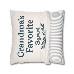 Grandma's Favorite Spot Pillowcase | Cozy Home Decor, Gift for Grandma, Living Room Accent, Family Gathering Decor