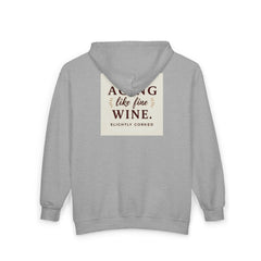 Aging Like Fine Wine Hoodie - Unisex Hooded Sweatshirt for Seniors