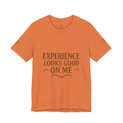 Senior Unisex Tee - 'Experience Looks Good' Cotton Short Sleeve
