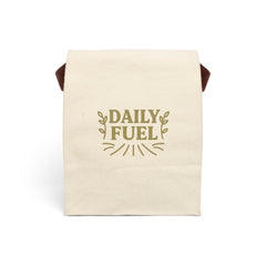 Canvas Lunch Bag - Daily Fuel, Eco-Friendly Lunch Tote, Reusable Food Bag, Gift for Grandparents