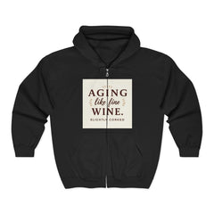 Aging Like Fine Wine Hoodie - Unisex Hooded Sweatshirt for Seniors