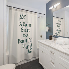 Elegant Shower Curtains for a Relaxing Bathroom Oasis, A Calm Start to a Beautiful Day, Home Decor, Gifts for Bathroom