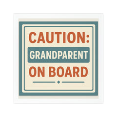Caution: Grandparent On Board Car Magnet, Funny Grandparent Gift, Family Car Decor, Holiday Travel Accessory, Cute Vehicle Sign