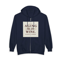 Aging Like Fine Wine Hoodie - Unisex Hooded Sweatshirt for Seniors