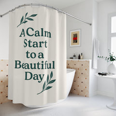Elegant Shower Curtains for a Relaxing Bathroom Oasis, A Calm Start to a Beautiful Day, Home Decor, Gifts for Bathroom