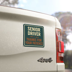 Senior Driver Car Magnet - Driving Safety Reminder, Gift for Older Drivers, Car Accessories