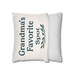 Grandma's Favorite Spot Pillowcase | Cozy Home Decor, Gift for Grandma, Living Room Accent, Family Gathering Decor
