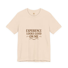 Senior Unisex Tee - 'Experience Looks Good' Cotton Short Sleeve