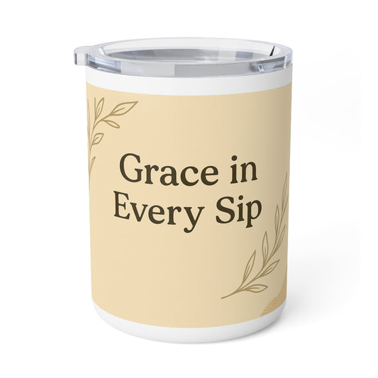 Insulated Coffee Mug, Grace in Every Sip – Perfect for Gifts, Home, Office, Travel, Tea Lovers
