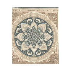 Cozy Mandala Velveteen Plush Blanket | Soft Throw Blanket, Home Decor, Gift for New Parents, Meditation, Boho Decor