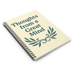 Spiral Notebook - Great Mind Thoughts, Gift for Grandparents, Elderly, Ruled Line Journal, Writing Pad, Stationery Set