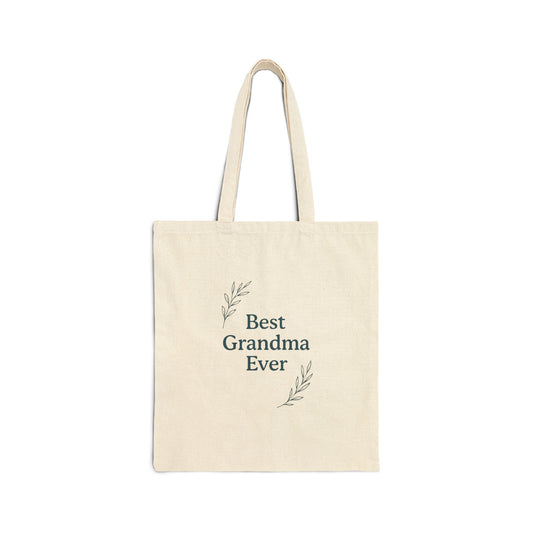 Best Grandma Ever Cotton Tote Bag | Gift for Grandmother | Eco-Friendly Shopping Bag | Reusable Tote for Her | Mother s Day Gift