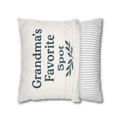 Grandma's Favorite Spot Pillowcase | Cozy Home Decor, Gift for Grandma, Living Room Accent, Family Gathering Decor, Personalized Gift