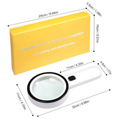 Handheld 30X LED Magnifier – Reading Glass for Seniors, Crafts & Watch Repair