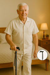 Adjustable Telescopic Walking Stick – Lightweight Outdoor Cane for Seniors