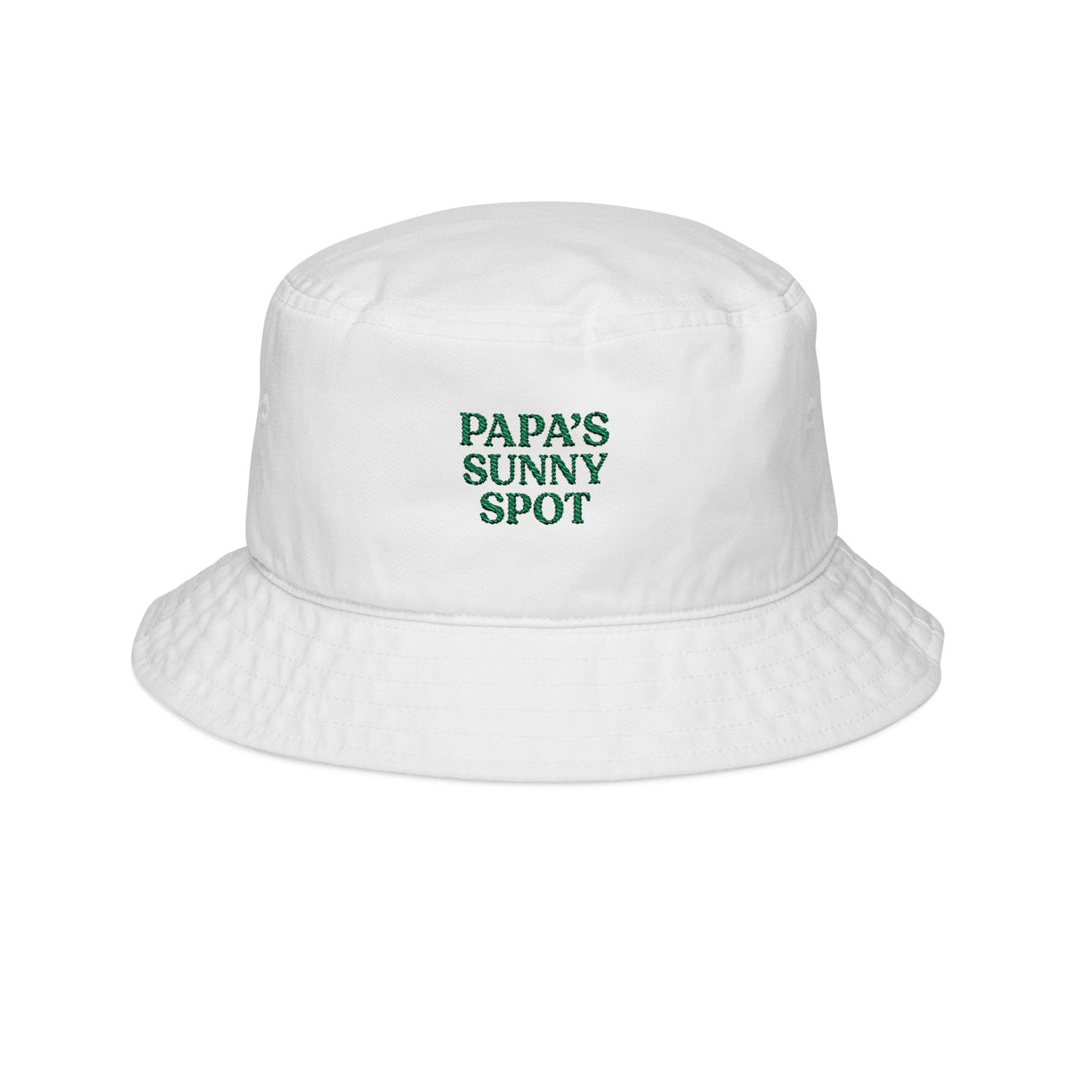 Embroidered Bucket Hat - Papa's Sunny Spot, Summer Accessory, Fishing Gift, Beach Hat, Outdoor Fun, Unique Dad Gift