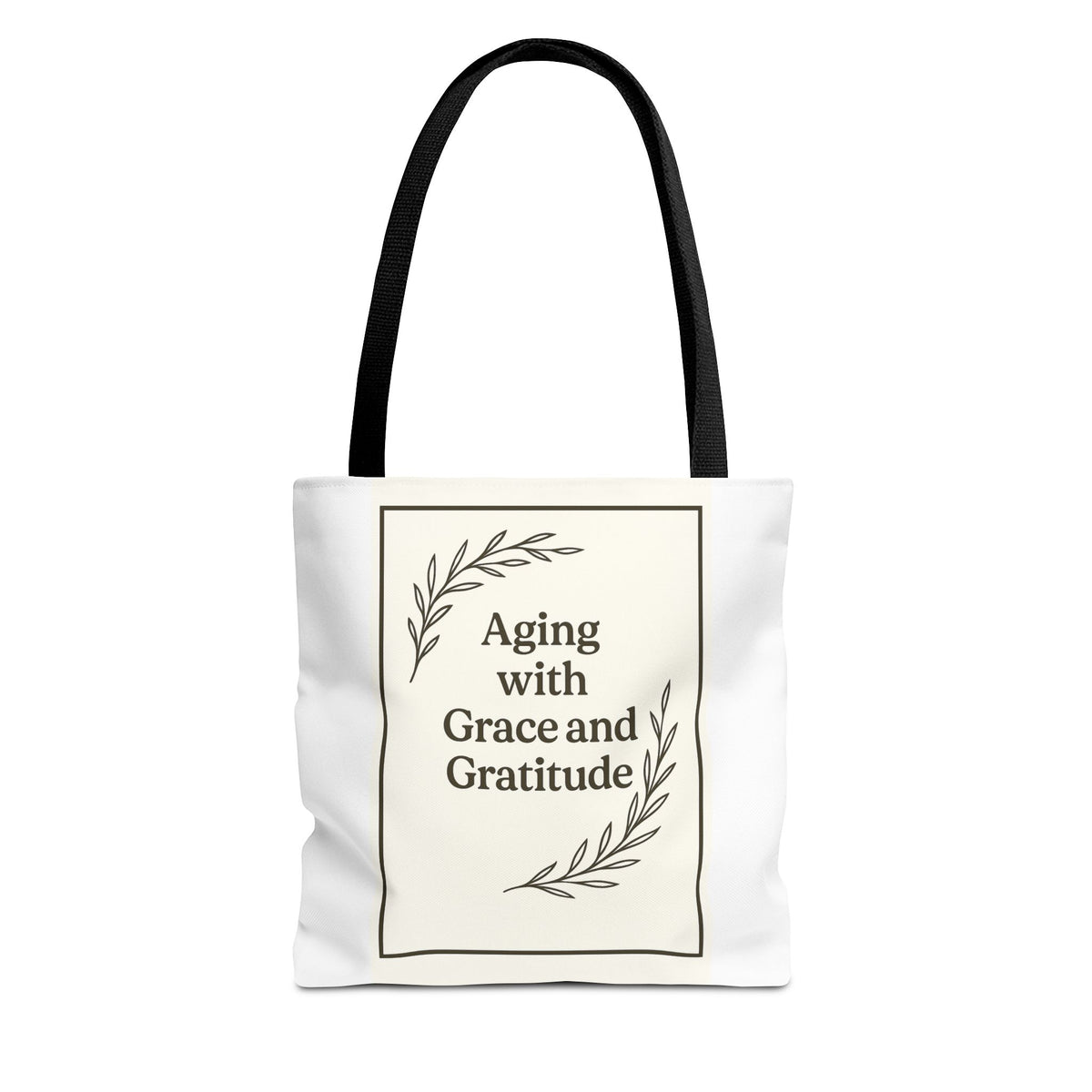 Elegant Gratitude Tote Bag | Aging with Grace, Reusable Shopping Bag, Gift for Moms, Positive Affirmation Bag, Everyday Use