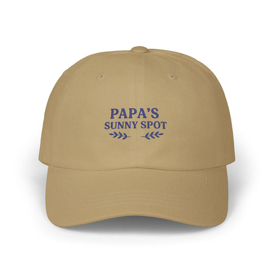 Papa's Sunny Spot Classic Dad Cap | Gift for Father's Day, Casual Wear, Summer Hat, Dad's Day Out, Outdoor Activities