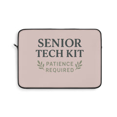 Senior Tech Kit Laptop Sleeve - Fun Gift for Seniors, Patience Required, Tech Support, Unique Tech Accessory, Ideal for Birthdays, Holidays