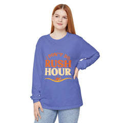 Elderly Unisex Long Sleeve T-Shirt - 'I Don't Do Rush Hour' Casual Wear