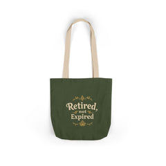 “Retired, Not Expired” – Vibrant Canvas Tote Bag for Stylish Women Over 50