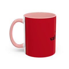 Valentine "Will You Be My Valentine?" Accent Coffee Mug — Red & Black Romantic Gift (11/15oz)