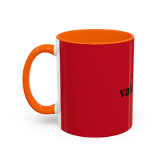 Valentine "Will You Be My Valentine?" Accent Coffee Mug — Red & Black Romantic Gift (11/15oz)