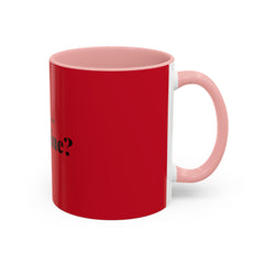 Valentine "Will You Be My Valentine?" Accent Coffee Mug — Red & Black Romantic Gift (11/15oz)