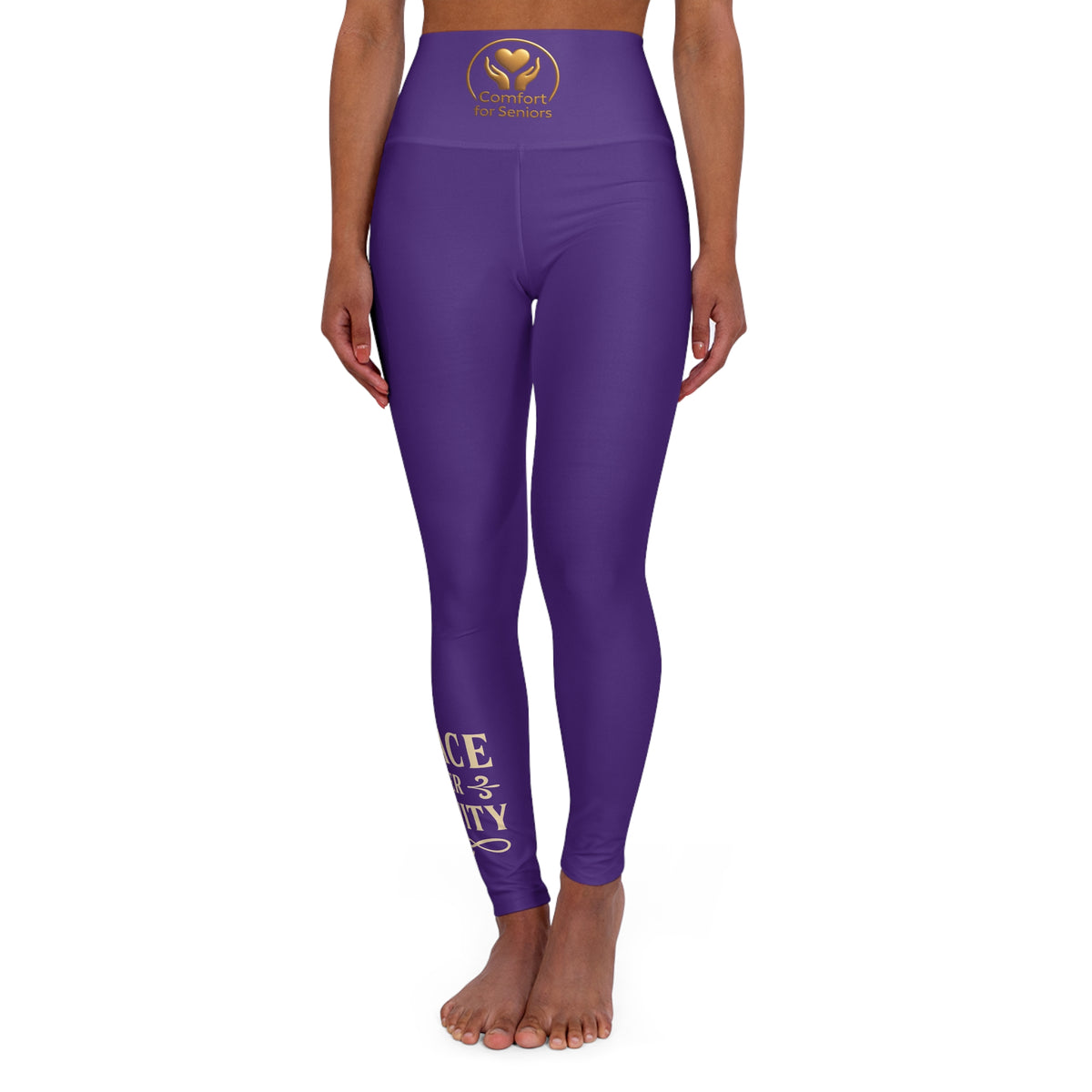 Empowering High Waisted Yoga Leggings for Elderly Woman