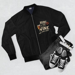 Aging Like Fine Wine Bomber Jacket for Seniors