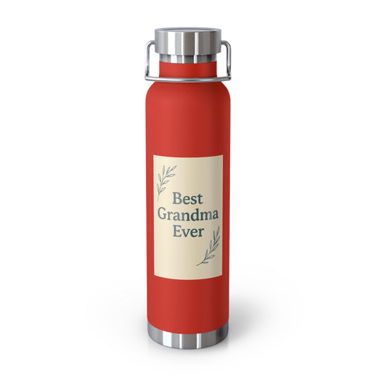 Best Grandma Ever Copper Insulated Water Bottle, Gift for Grandma, Mother s Day Present, Birthday Gift