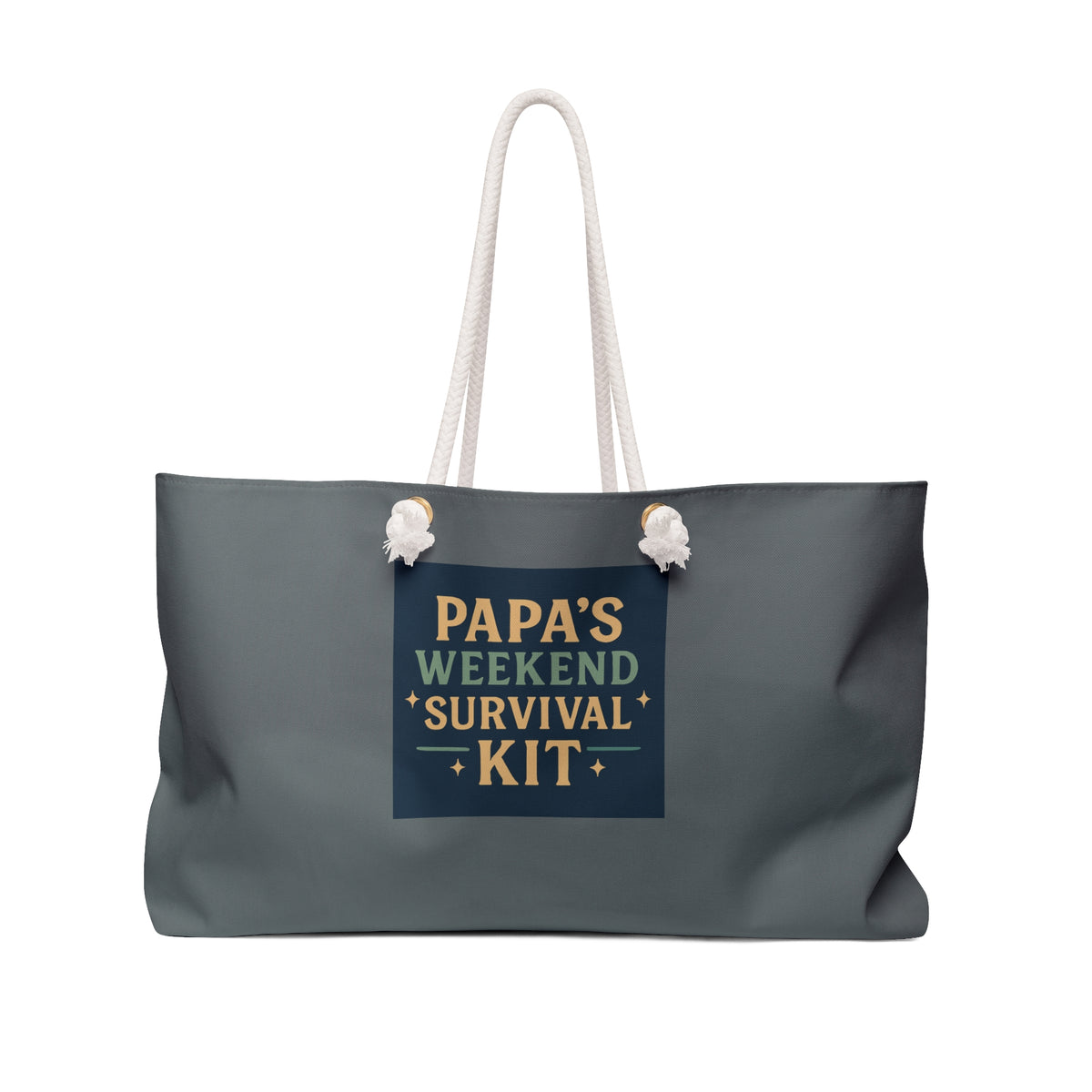 Papa's Weekend Survival Kit Bag | Stylish Travel Tote, Perfect for Getaways, Gifts for Dads, Beach or Gym Bag, Versatile Carryall