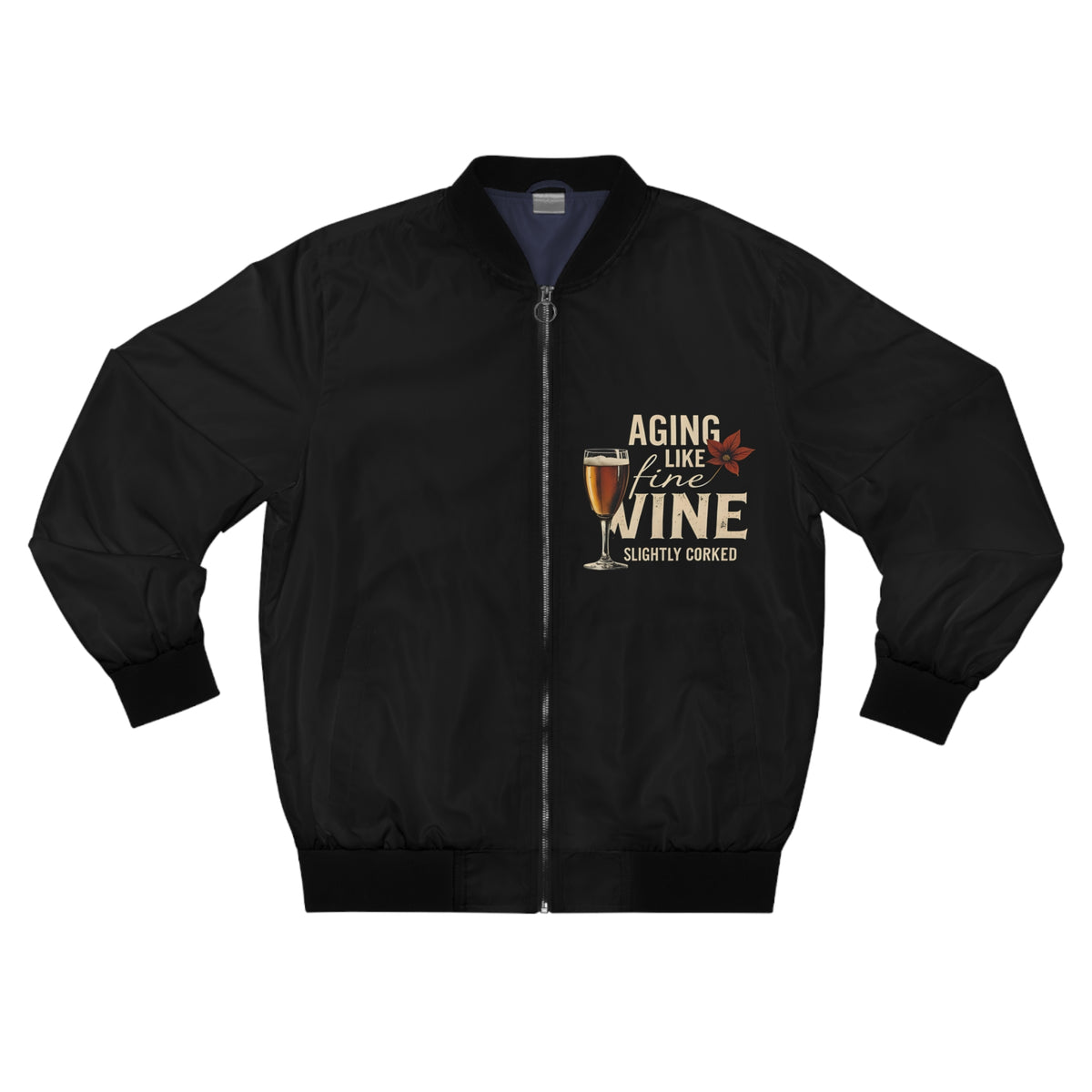 Aging Like Fine Wine Bomber Jacket for Seniors