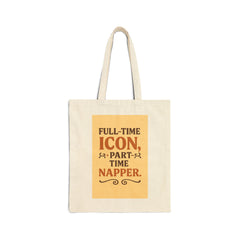 Golden Style Cotton Tote – “Full-Time Icon, Part-Time Napper”