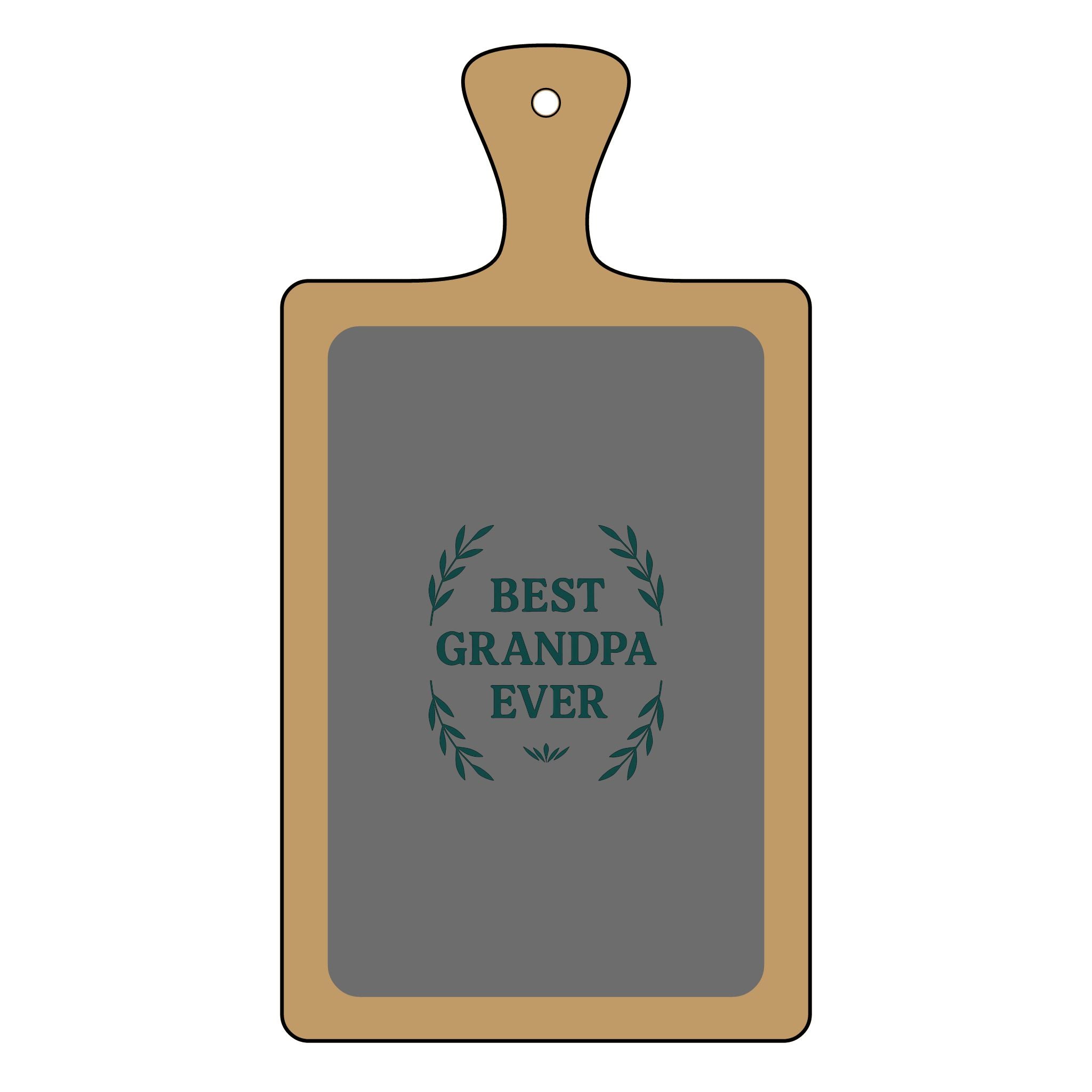 Engraved Charcuterie Board - Best Grandpa Ever Gift, Personalized Cutting Board, Grandfather Present, Custom Serving Platter, Family