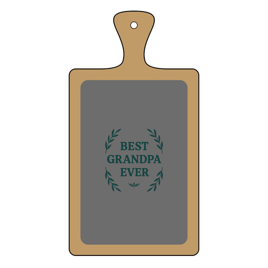 Engraved Charcuterie Board - Best Grandpa Ever Gift, Personalized Cutting Board, Grandfather Present, Custom Serving Platter, Family