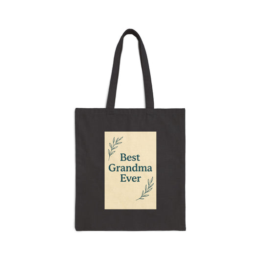 Best Grandma Ever Cotton Tote Bag | Gift for Grandmother | Eco-Friendly Shopping Bag | Reusable Tote for Her | Mother s Day Gift