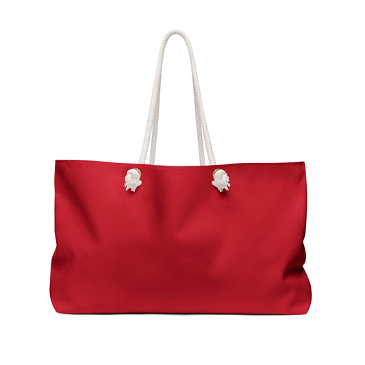 Grandparents Visiting Weekender Bag, Perfect Travel Tote for Friends, Family Visits, Getaways, Beach Days, Red Canvas Carryall