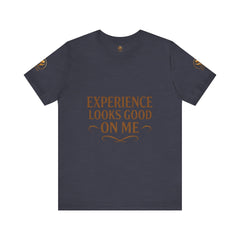 Senior Unisex Tee - 'Experience Looks Good' Cotton Short Sleeve
