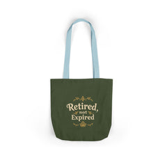 “Retired, Not Expired” – Vibrant Canvas Tote Bag for Stylish Women Over 50