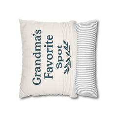 Grandma's Favorite Spot Pillowcase | Cozy Home Decor, Gift for Grandma, Living Room Accent, Family Gathering Decor, Personalized Gift