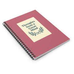 Spiral Notebook - Great Mind Thoughts, Gift for Grandparents, Elderly, Ruled Line Journal, Writing Pad, Stationery Set
