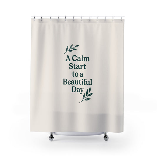 Elegant Shower Curtains for a Relaxing Bathroom Oasis, A Calm Start to a Beautiful Day, Home Decor, Gifts for Bathroom