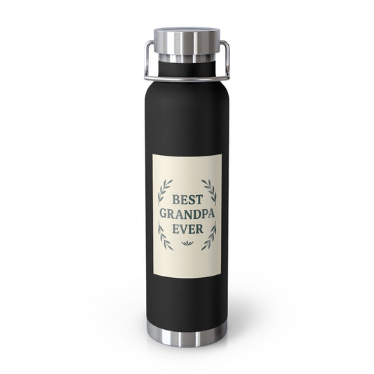 Best Grandpa Ever Insulated Vacuum Bottle, Perfect Gift for Grandparents, Travel Mug, Hydration Flask, Eco-Friendly Water Bottle