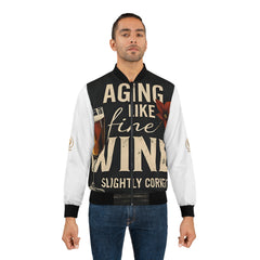 Aging Like Fine Wine Bomber Jacket for Seniors