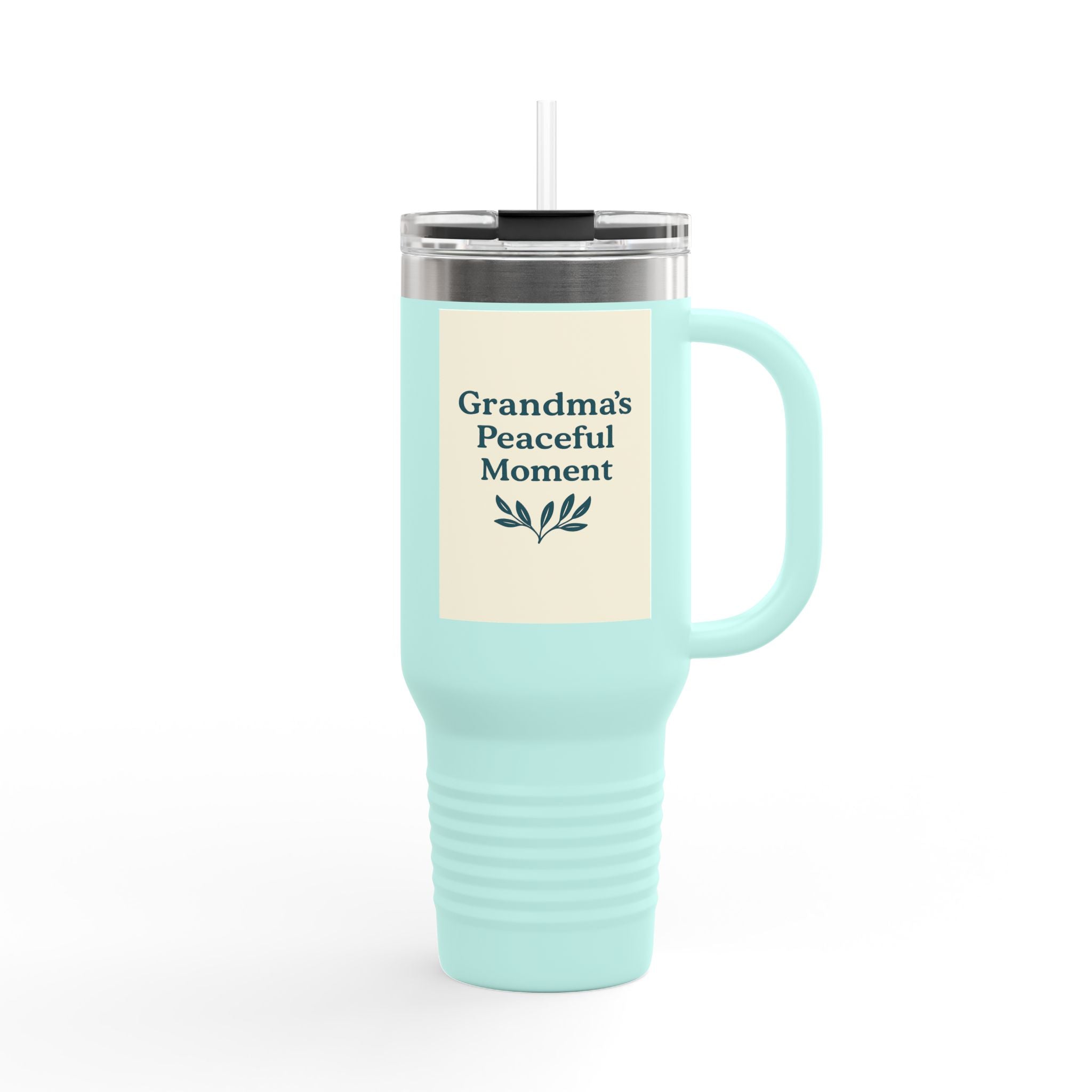 Grandma's Peaceful Moment Insulated Travel Mug | 40oz for Coffee Lovers, Eco-Friendly, Personalized Gift, Perfect for Holidays, Travel