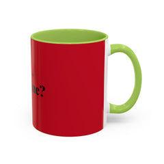 Valentine "Will You Be My Valentine?" Accent Coffee Mug — Red & Black Romantic Gift (11/15oz)